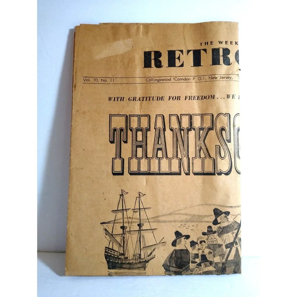 Vintage Collingswood New Jersey Newspaper Retrospect Nov 26 1970 Thanksgiving NJ